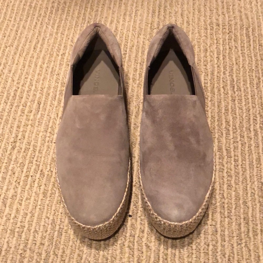 Vince slip on suede shoes